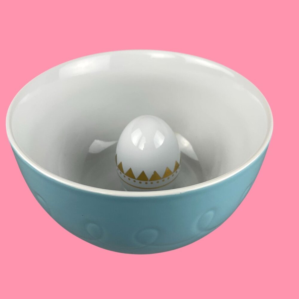 Easter Serving Centerpiece Bowl With Ceramic Egg Inside by Target Threshold New